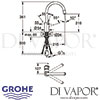 Grohe Concetto Single-Lever Sink Mixer Kitchen Tap Dimensions